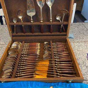 Rosewood and Bronze Cutlery